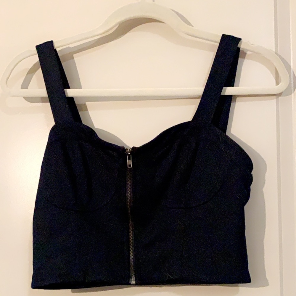 Navy crop top